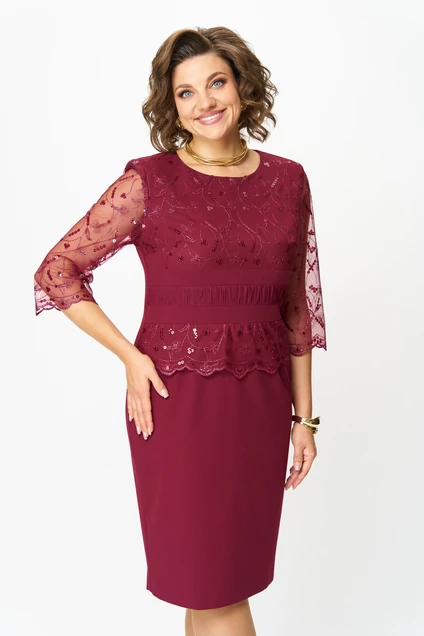 Платье 3022 бордовый Svetlana Style фото 3