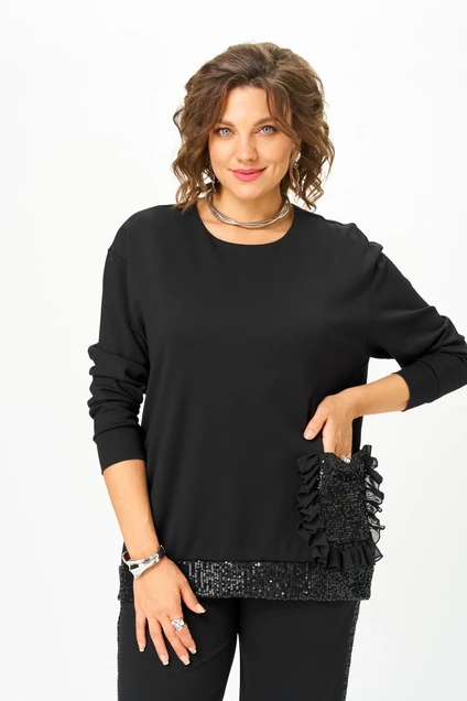 Костюм брючный 5029 черный Svetlana Style