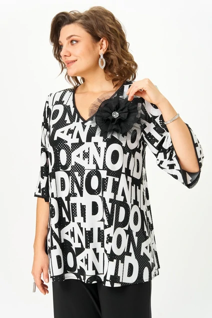 *Костюм брючный 5035 черный+буквы Svetlana Style
