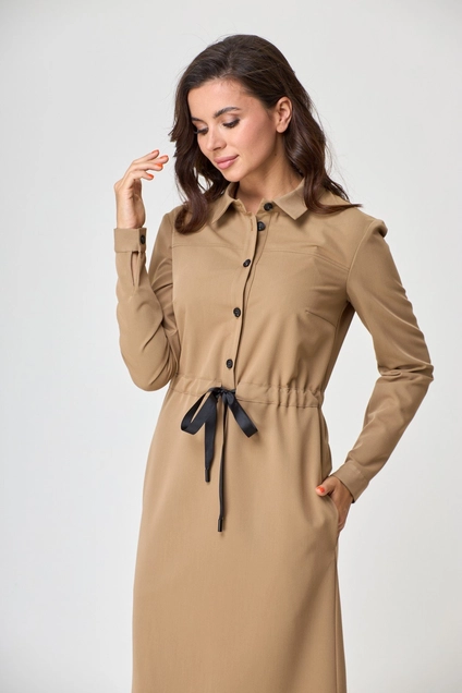 Платье 338 бежевый Talia Fashion