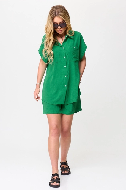Костюм с шортами 400 зеленый Talia Fashion