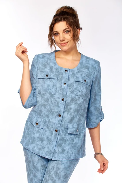 Костюм брючный 412 голубой Tensi