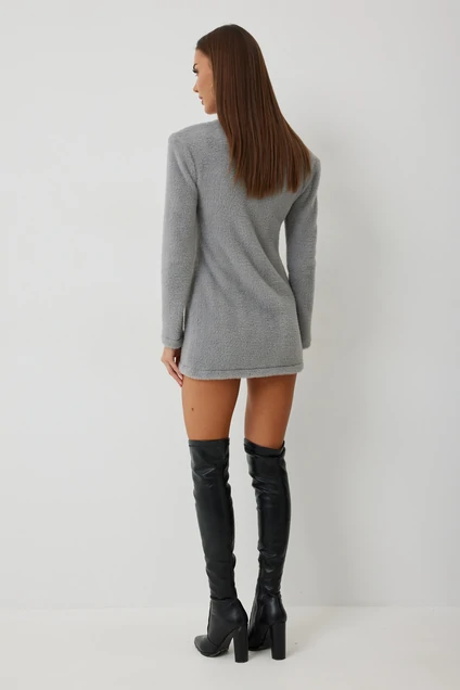 Костюм с платьем 1008 серый V&N fashion
