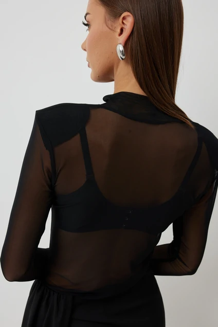 Костюм с юбкой 1019 черный V&N fashion