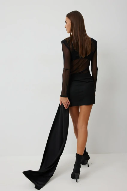 Юбка 1018 черный V&N fashion