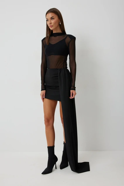 Юбка 1018 черный V&N fashion