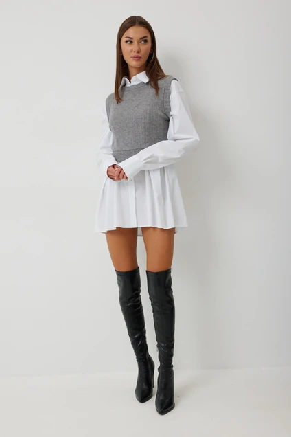 Жилет 1028 серый V&N fashion