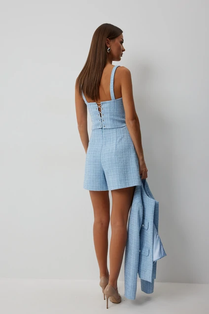 Костюм с шортами 1038 голубой V&N fashion