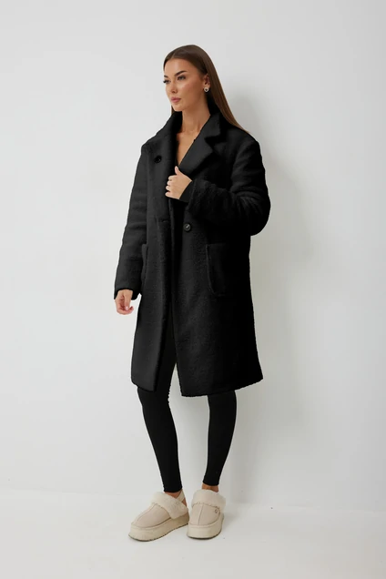 Пальто 1057 чёрный V&N fashion
