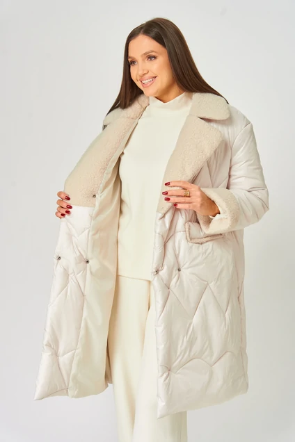 *Пальто 1065 бежевый V&N fashion
