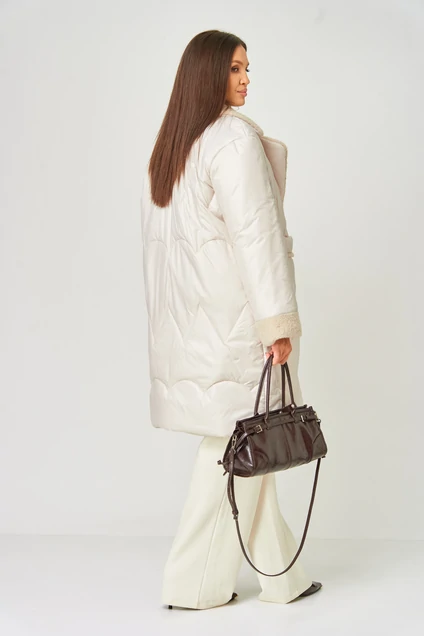 *Пальто 1065 бежевый V&N fashion