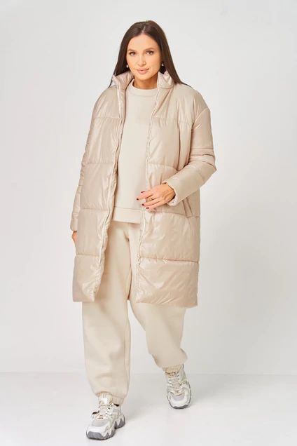 Пальто 1069 бежевый V&N fashion