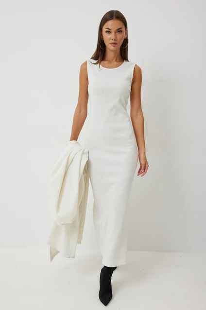 Костюм с платьем 1079 молочный V&N fashion