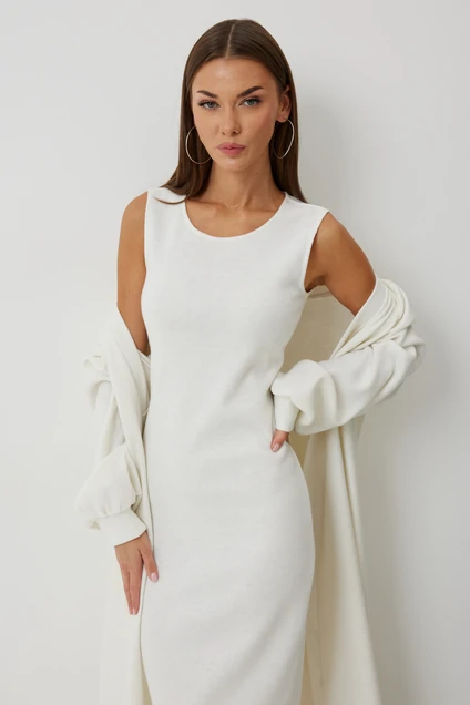 Костюм с платьем 1079 молочный V&N fashion