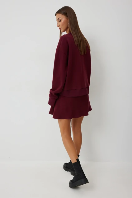 Костюм с юбкой 1082 бордо V&N fashion