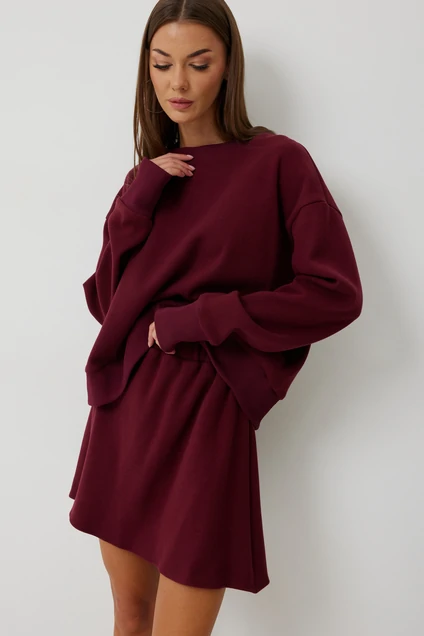 Костюм с юбкой 1082 бордо V&N fashion