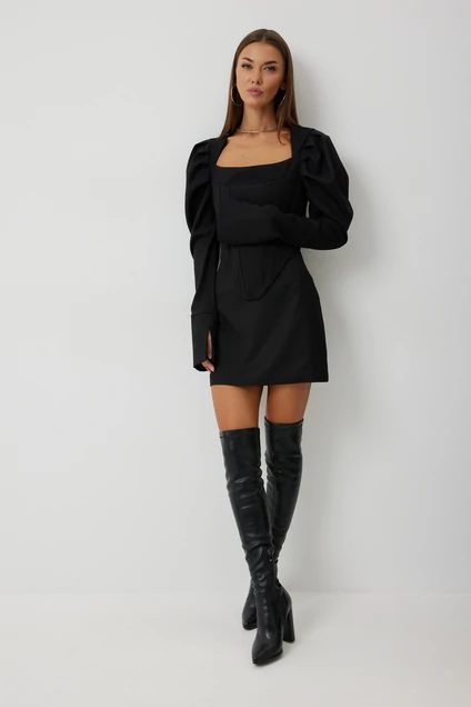 Юбка 1084 черный V&N fashion