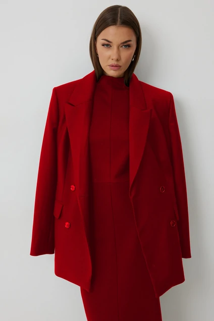 Костюм с платьем 1088 красный V&N fashion