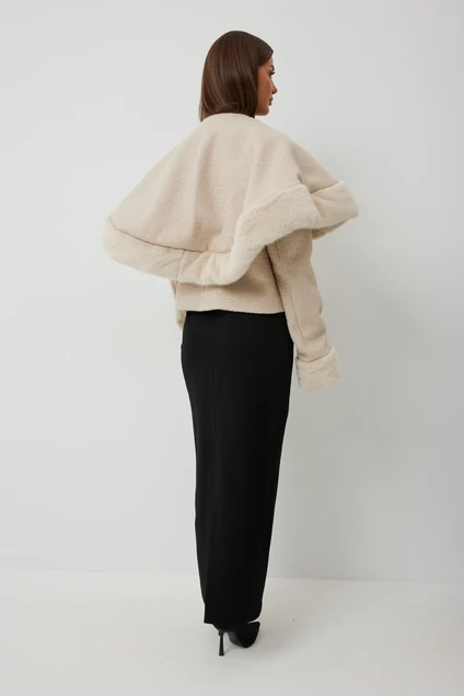 Шуба 1090 бежевый V&N fashion