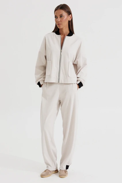 Бомбер 1101 бежевый V&N fashion