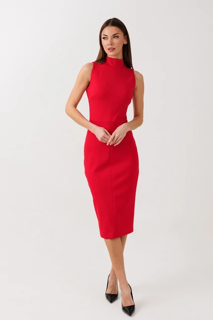 Костюм с платьем 1109 красный V&N fashion