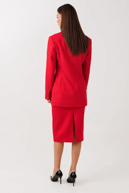 Костюм с платьем 1109 красный V&N fashion
