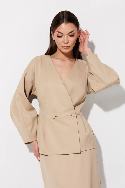 Костюм с юбкой 1113 бежевый V&N fashion