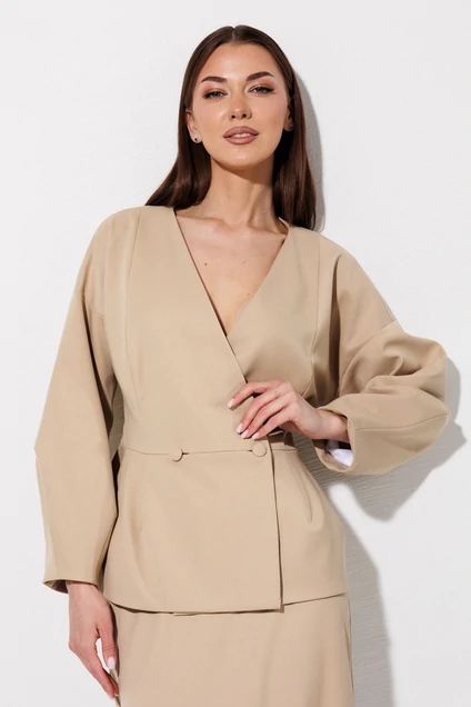 Костюм с юбкой 1115 бежевый V&N fashion