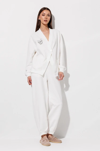 Костюм брючный 1136 белый V&N fashion
