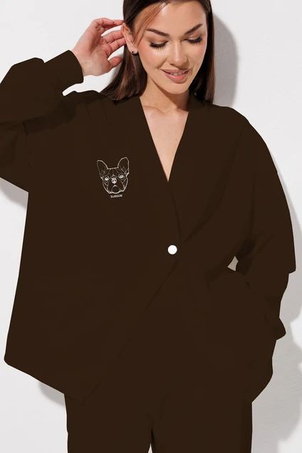 Костюм брючный 1136 шоколад V&N fashion