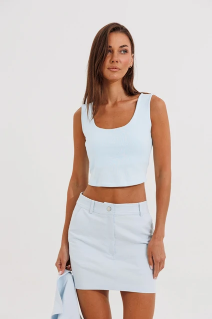 Костюм с юбкой 1176 голубой V&N fashion