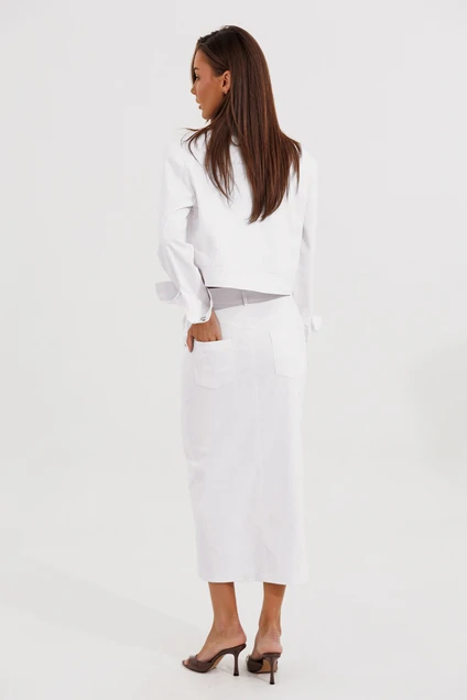Костюм с юбкой 1178 белый V&N fashion