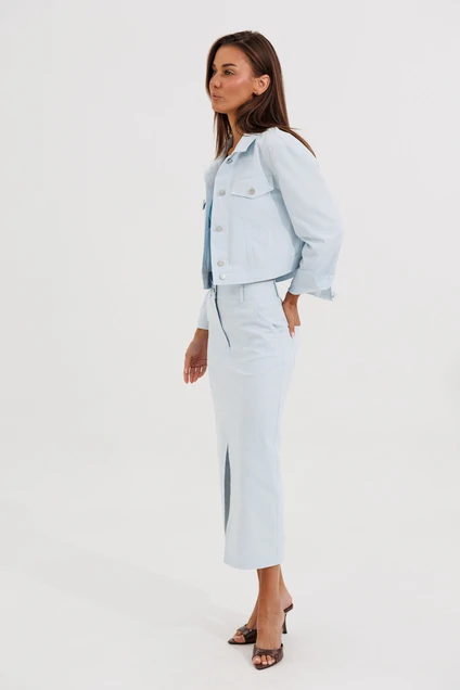 Костюм с юбкой 1178 голубой V&N fashion
