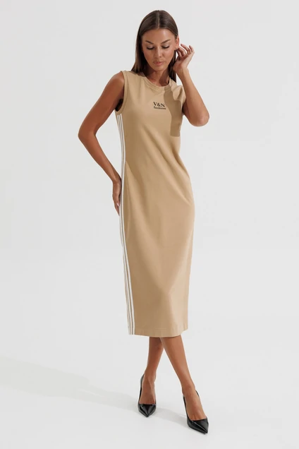Платье 1182 бежевый V&N fashion