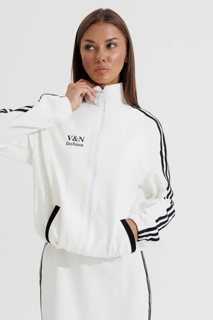 Костюм с платьем 1184 белый V&N fashion
