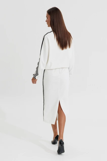 Костюм с платьем 1184 белый V&N fashion