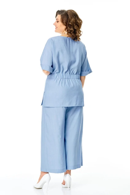 Костюм брючный 1267 голубой VI ORO