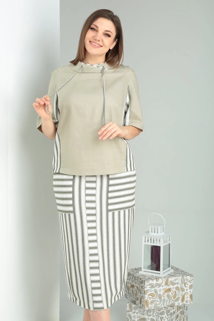 Костюм с юбкой 2682 VIOLA STYLE