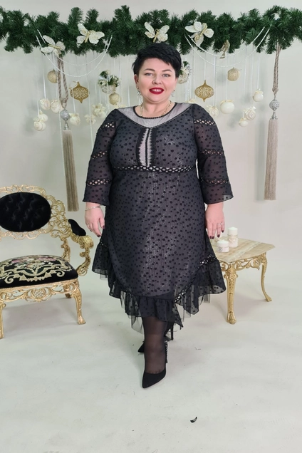 Платье 13123 черный+пудровый Vittoria Queen