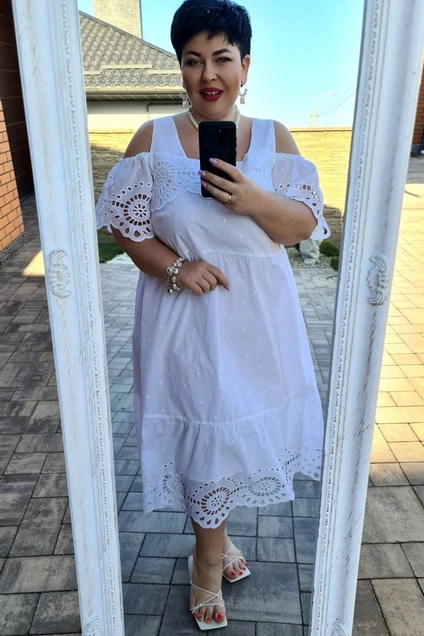 Платье 15193 белый Vittoria Queen