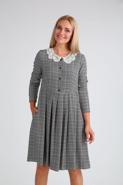 Платье 2104 мультиколор в клетку YOUR SIZE