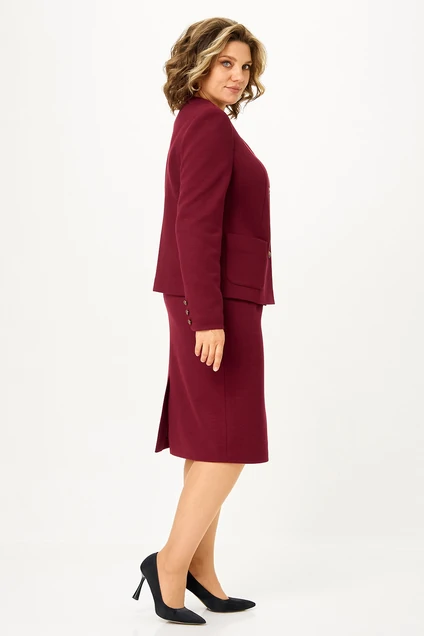 Костюм с юбкой 4483 бордовый ZLATA