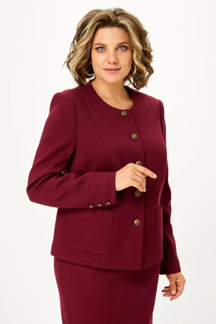 Костюм с юбкой 4483 бордовый ZLATA