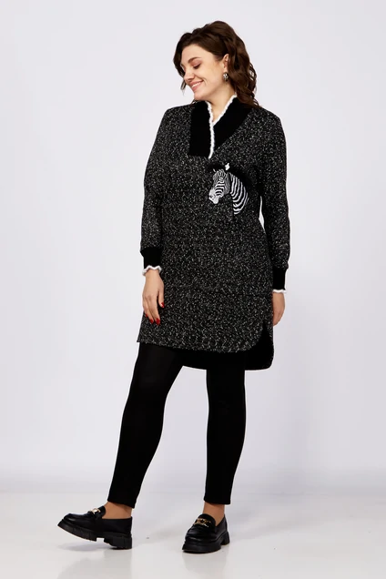 Костюм брючный 292 серый зебра Zigzag Style фото 2