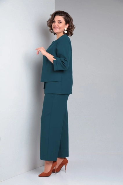 Костюм брючный 529 изумруд Zigzag Style