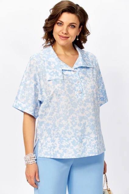Костюм брючный 559-3 цветы Zigzag Style