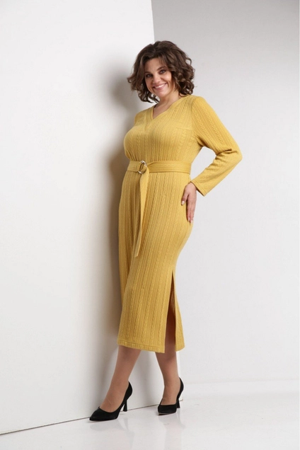 Платье 572 горчичный Zigzag Style