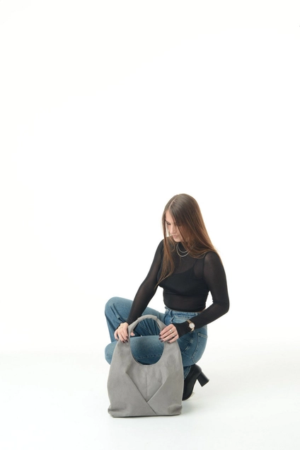 Сумка Gabbi-grey-velour mt.style