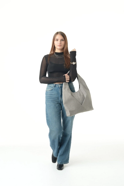 Сумка Gabbi-grey-velour mt.style