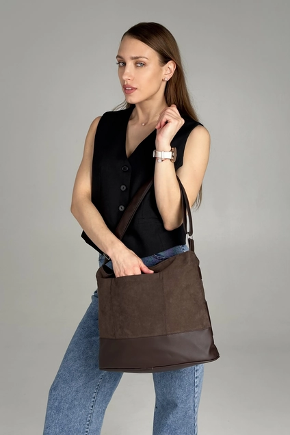 Сумка VEDRO-brown-velour mt.style